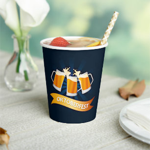 Oktoberfest Beer Steins Celebrations Party Paper Cups