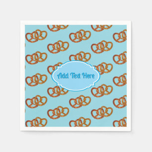 Oktoberfest Bread Pretzel Motif - Your Text Napkin