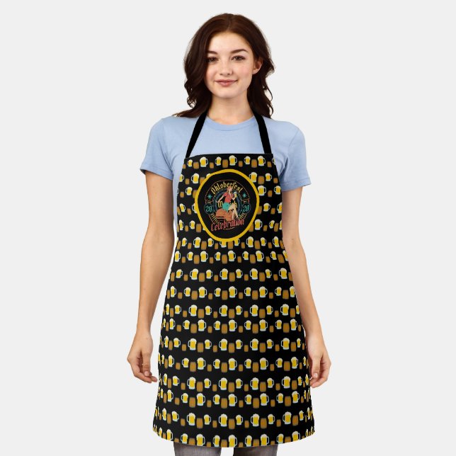 Oktoberfest Celebration Beer Girl Bartender  Apron (Worn)