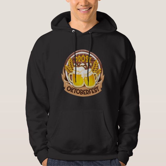 Oktoberfest Cheers German Drinking Beer Party Hoodie (Front)