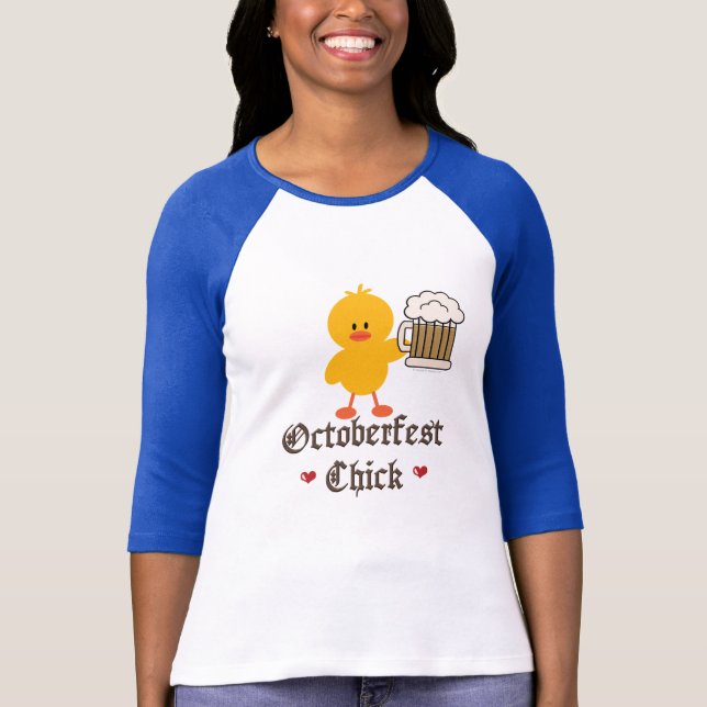 Oktoberfest Chick Raglan Tshirt (Front)