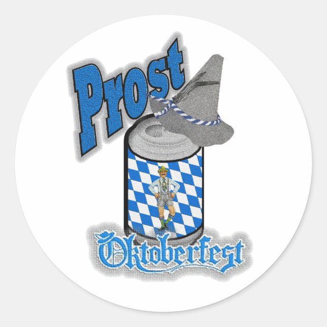 oktoberfest classic round sticker (Front)