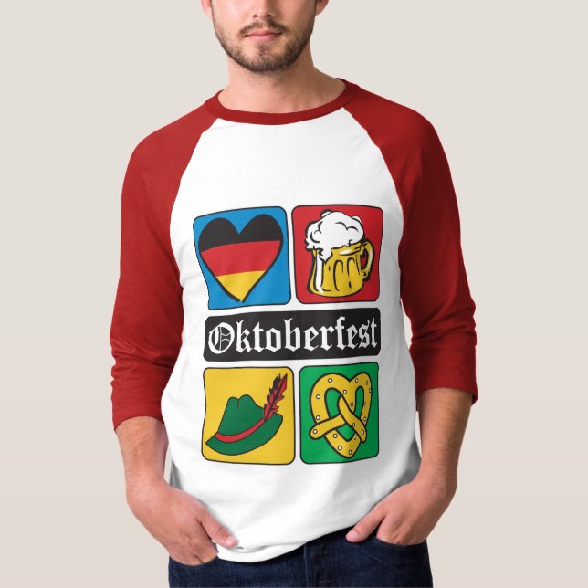 Oktoberfest Colourful Icons T-Shirt (Front)