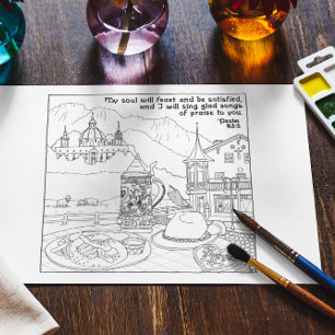 Oktoberfest Colouring Postcard