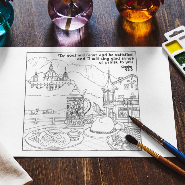Oktoberfest Colouring Postcard (Creator Uploaded)