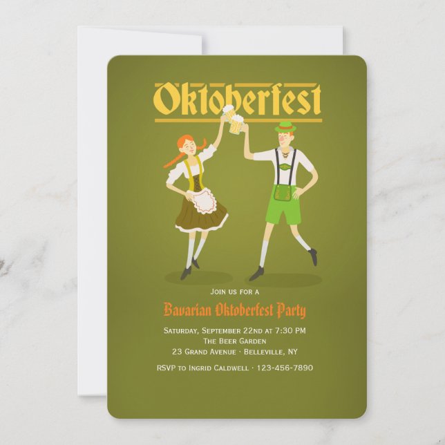 Oktoberfest Couple Invitation (Front)
