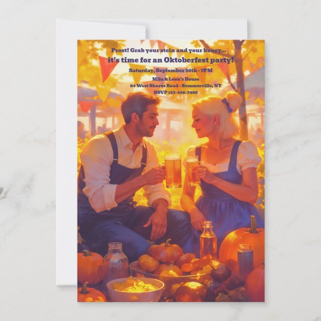 Oktoberfest Couple Invitations (Front)