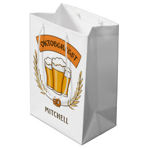 Oktoberfest custom name medium gift bag
