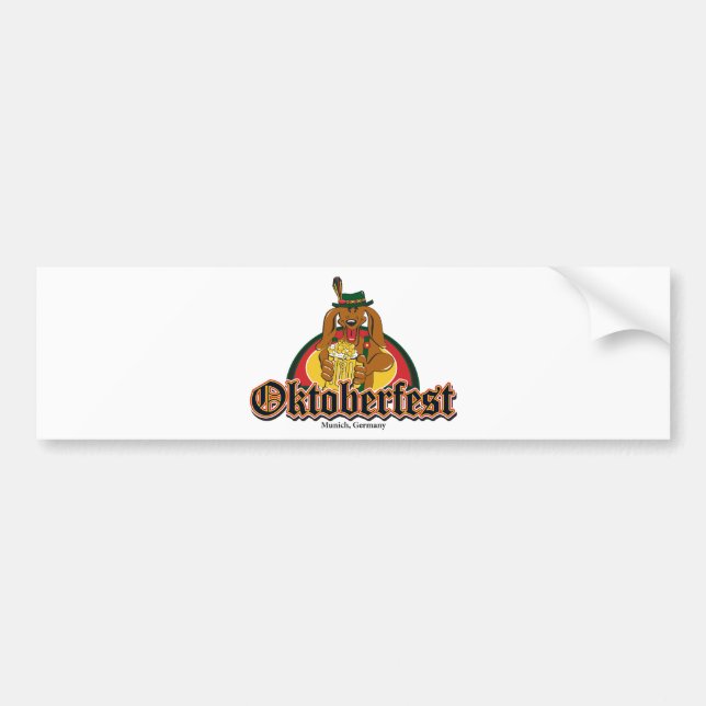 Oktoberfest Dachshund Bumper Sticker (Front)