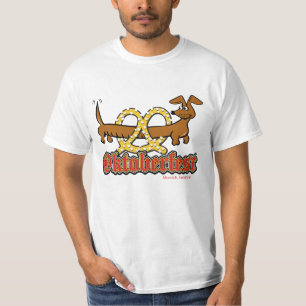 Oktoberfest Dachshund in Pretzel T-Shirt