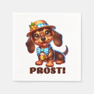 Oktoberfest Dachshund Prost! Napkin
