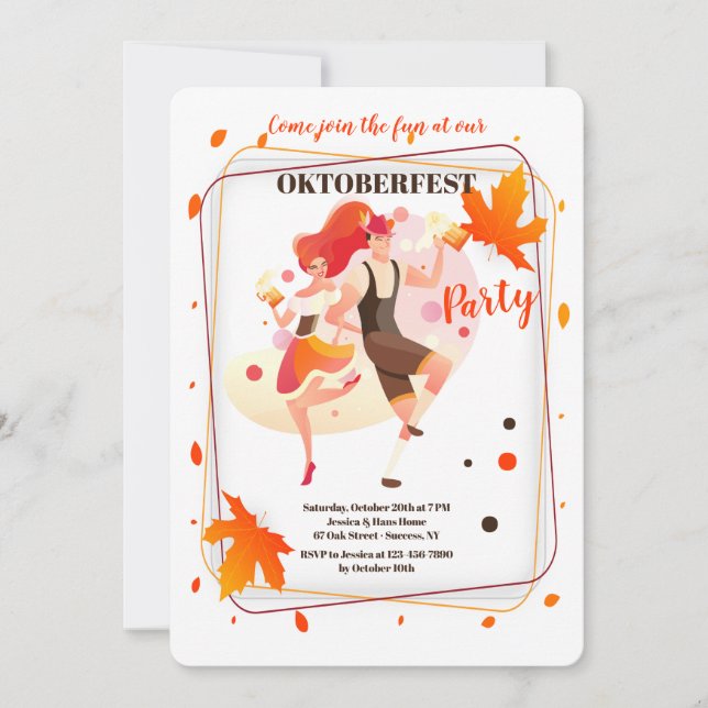 Oktoberfest Dancers Invitation (Front)