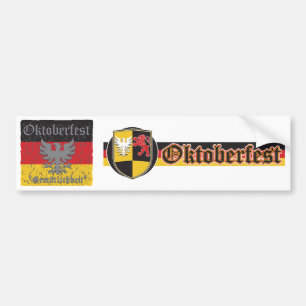 Oktoberfest Distressed Flag Bumper Sticker