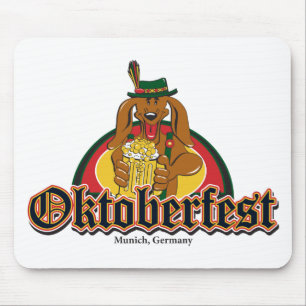 Oktoberfest Doxie Beer Mouse Pad