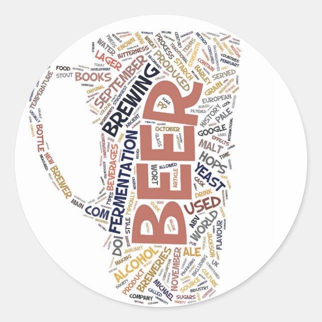 Oktoberfest Drinking Classic Round Sticker (Front)
