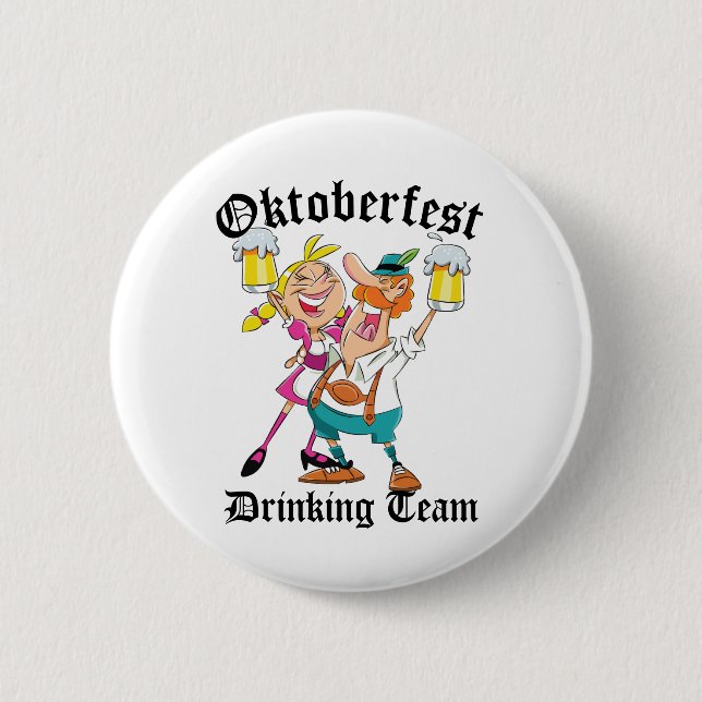 Oktoberfest Drinking Team 6 Cm Round Badge (Front)