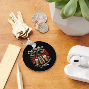 Oktoberfest Drinking Team Lets Get Schnitzel Faced Key Ring