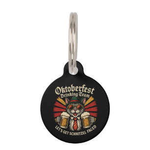 Oktoberfest Drinking Team Lets Get Schnitzel Faced Pet Tag