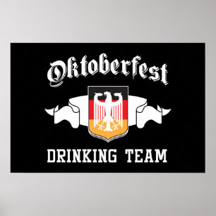 Oktoberfest drinking team poster