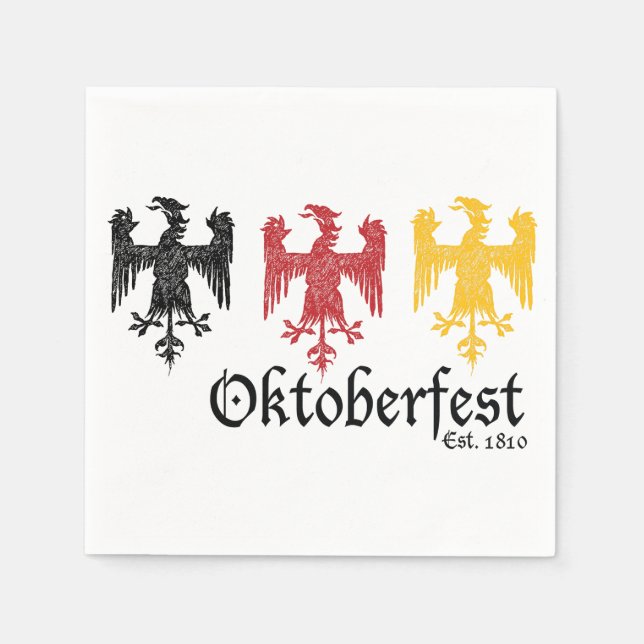 Oktoberfest Est. 1810 Paper Napkins Set (Front)