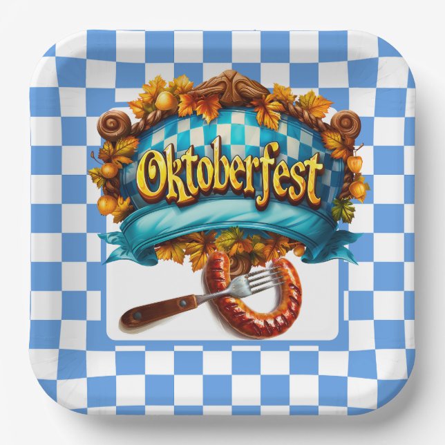 Oktoberfest Feast Paper Plate (Front)