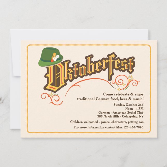 Oktoberfest Festival Invitation (Front)