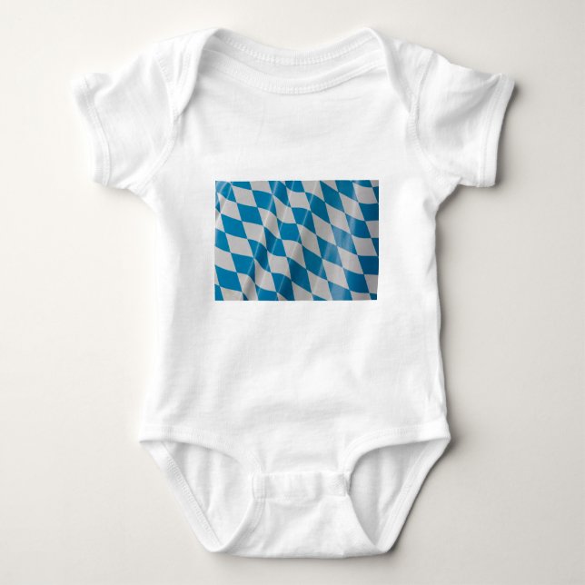 Oktoberfest Flag Colours Bavaria Bayern Baby Bodysuit (Front)