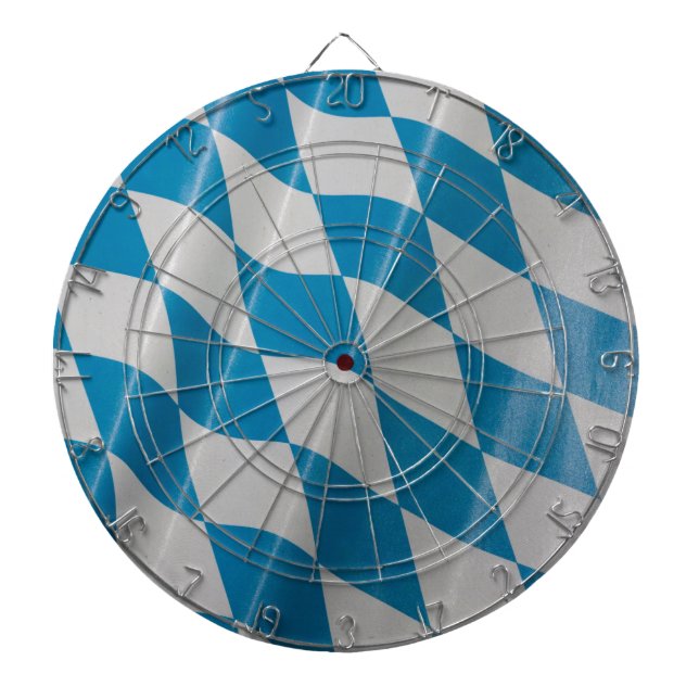 Oktoberfest Flag Colours Bavaria Bayern Dartboard (Front)