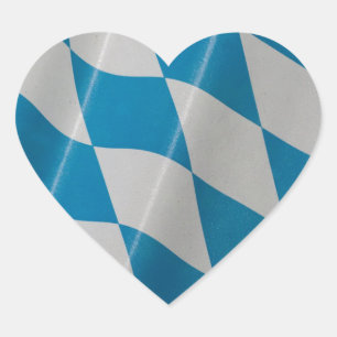 Oktoberfest Flag Colours Bavaria Bayern Heart Sticker