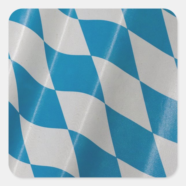 Oktoberfest Flag Colours Bavaria Bayern Square Sticker (Front)