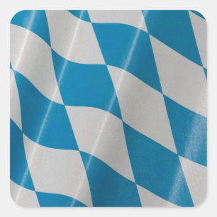 Oktoberfest Flag Colours Bavaria Bayern Square Sticker