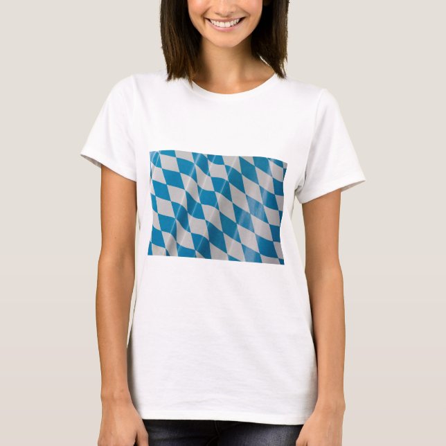 Oktoberfest Flag Colours Bavaria Bayern T-Shirt (Front)