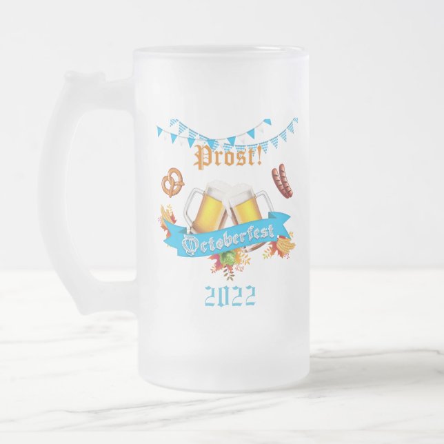 Oktoberfest Frosted Beer Mug (Left)