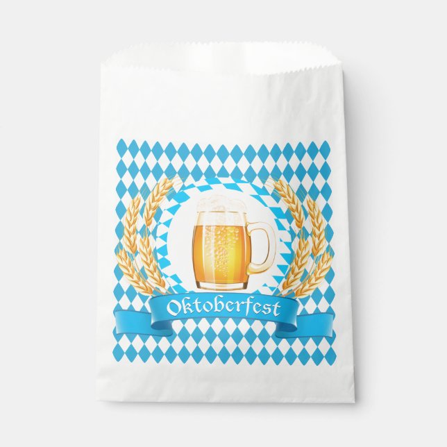 Oktoberfest Frothy Beer Mug Favour Bags (Front)