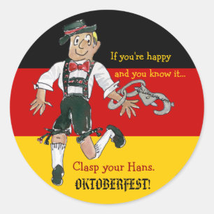 Oktoberfest Funny Sticker Personalised Labels