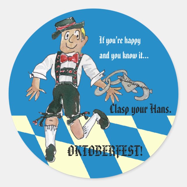 Oktoberfest Funny Stickers Personalised Labels (Front)