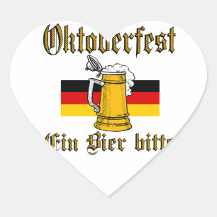 Oktoberfest Gear Heart Sticker