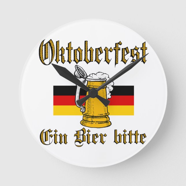 Oktoberfest Gear Round Clock (Front)