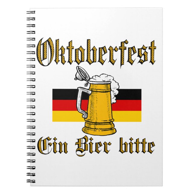Oktoberfest Gear Spiral Notebook (Front)