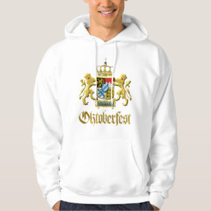 Oktoberfest Genuine Bavaria Crest Golden Gilt  Hoodie