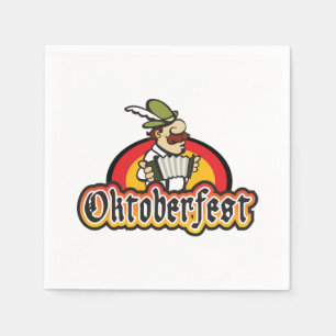 Oktoberfest German Accordion Player Napkin