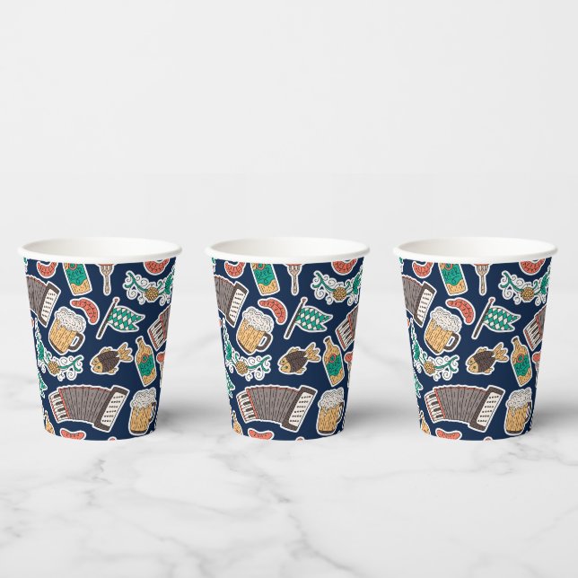 Oktoberfest German Beer Festival  Paper Cups (Multi)