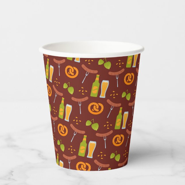 Oktoberfest German Beer Festival  Paper Cups (Front)