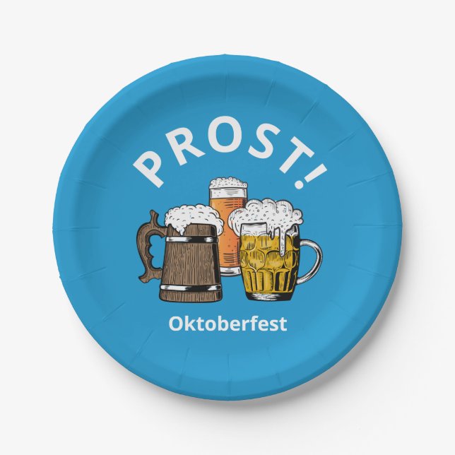 Oktoberfest German Beer Festival Paper Plate (Front)