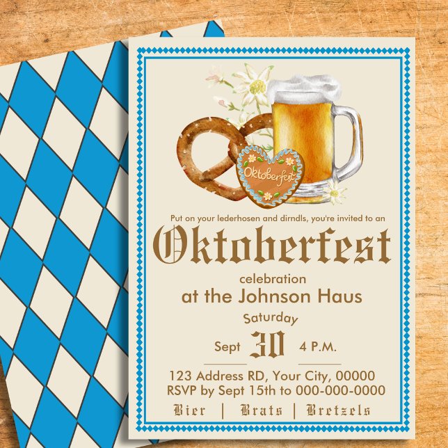 Oktoberfest German Beer Party Invitation (Creator Uploaded)