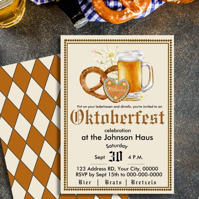 Oktoberfest German Beer Party Invitation (Creator Uploaded)