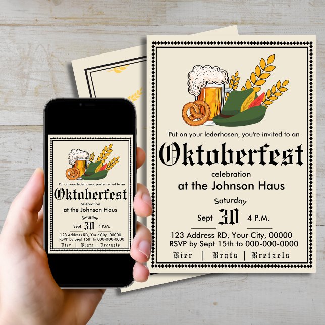 Oktoberfest German Beer Party Invitation (Creator Uploaded)