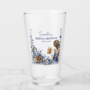 Oktoberfest German Beer Pretzel Bridal Shower Glass