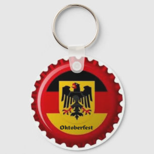 OKTOBERFEST GERMAN BOTTLECAP DESIGN KEY RING
