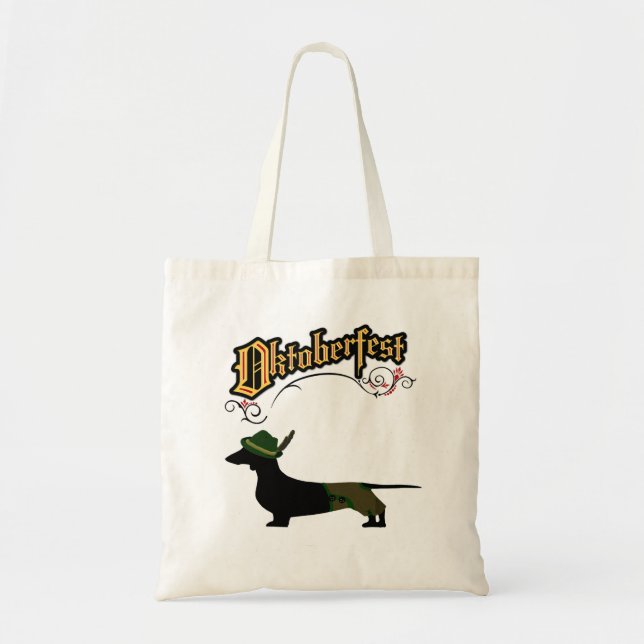 Oktoberfest German Dachshund Tote Bag (Front)